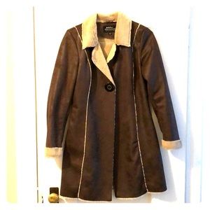 Faux suede leather jacket